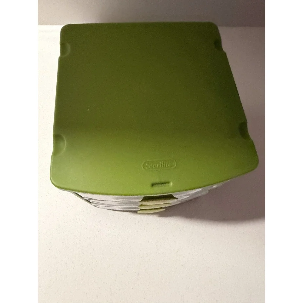 Mini STERILITE 3 Drawer Unit Plastic White B31 - Green